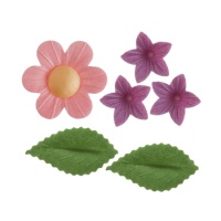 Cialde fiori e foglie - Dekora - 38 unità