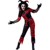 Costume da giullare sinistro per donna