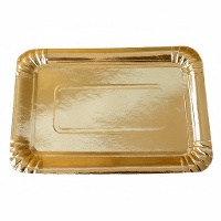 Vassoio dorato 19 x 12 cm - 100 pezzi