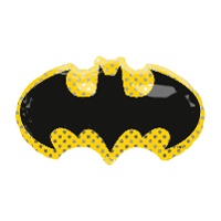 Palloncino a forma di scudo di Batman 76 x 43 cm