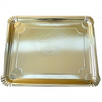 Vassoio 36 x 28 cm dorato - 50 unità