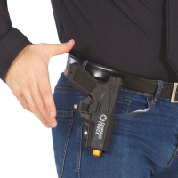 Pistola della polizia nera con fondina da 20 cm