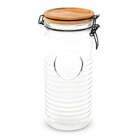 Vaso da 1,3 L con coperchio in legno