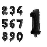 Palloncino numero nero da 41 cm - Globos Nordic