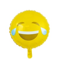 Palloncino rotondo Emoji sorridente 46 cm