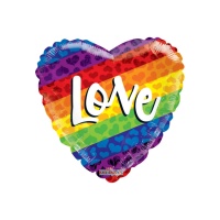 Palloncino cuore Love Gay Pride 46 cm