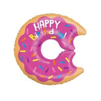 Palloncino Donuts happy birthday silhouette XL 71 cm