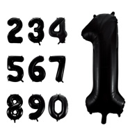 Palloncino numero nero da 86 cm - Globos Nordic
