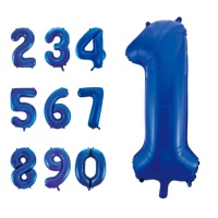 Palloncino numero blu 86 cm