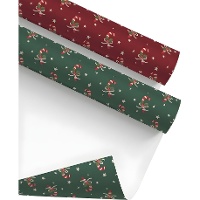 Carta da regalo con motivo bastoncini di zucchero 2 x 0,70 m - 1 pezzo
