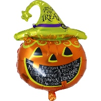Palloncino a forma di zucca con cappello, 70 cm