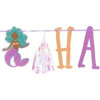 Ghirlanda di sirena per il compleanno di 1,5 m