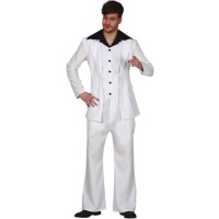 Costume da discoteca bianco da uomo