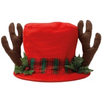Cappello rosso da renna