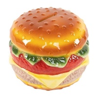 Salvadanaio a forma di hamburger