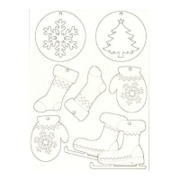 Chipboard figure natalizie - Artis decor - 9 pezzi