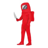 Costume da astronauta rosso giovanile
