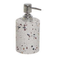 Dispenser di sapone in granito con puntini 15,5 cm