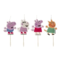 Candela 2D Peppa Pig 9 cm - Dekora - 4 unità