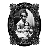 Decorazione adesiva per parete di una bambina incorniciata 30 x 23 cm