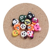 Perline animali colorate da 1 cm - 12 unità