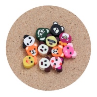 Perline animali colorate 1 cm - 12 pz.