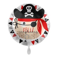 Palloncino Feliz Cumpleaños Pirata da 43 cm - Premioloon