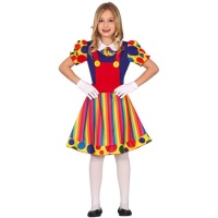 Costume da clown arcobaleno per ragazze