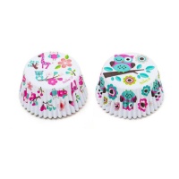 Pirottini cupcake con gufi - Decora - 36 unità