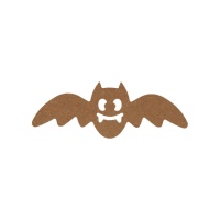 Sagoma MDF 15 cm : Pipistrello sorridente