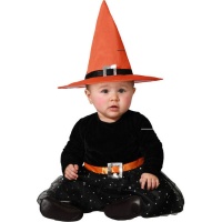 Costume da strega arancione per bambina