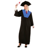 Costume laureato con cappello e toga da adulto