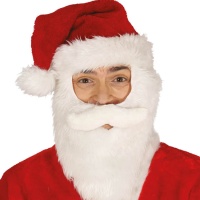 Cappello da Babbo Natale con barba da adulto