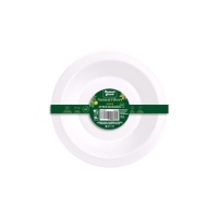 Bicchieri rotondi da 17 cm in cartone biodegradabile bianco - 25 pezzi