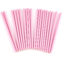 Cannucce di carta rosa - 20 pezzi