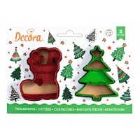 Tagliapasta calza e albero natalizio - Decora - 2 unità