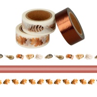 Foglie d'autunno washi tape 5 m - 3 pz.