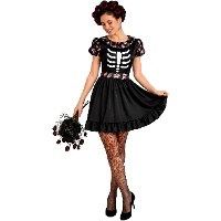Costume da Catrina nero per donna