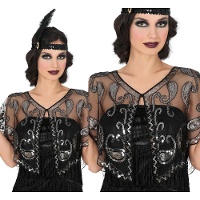 Coprispalle trasparente con paillettes da donna