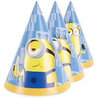 Cappellini a cono Minions 16 cm - 6 pezzi
