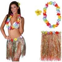 Set Hawaiano con gonna - 3 pezzi