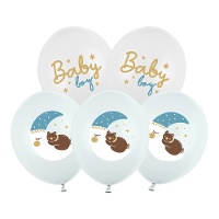 Palloncini in lattice Baby moon da 30 cm - 6 unità