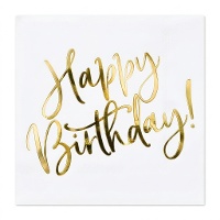 Tovaglioli Happy Birthday da 16,5 x 16,5 cm - 20 unità