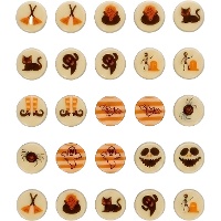 Mini figurine di Halloween in cioccolato bianco - 25 pz.