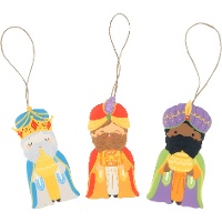 Decorazioni da appendere dei Re Magi da 12 cm - 3 pezzi