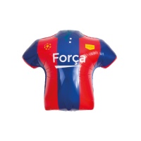 Palloncino maglia da calcio rosso e blu 68 cm - Amber