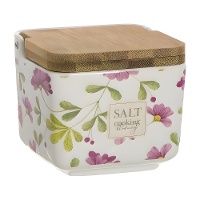 Sale da Cucina Floral Market con coperchio in bambù