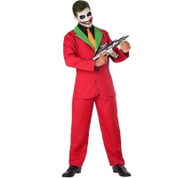 Costume da clown assassino per uomo vestito di rosso