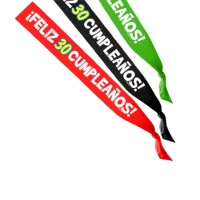 Fascia di Buon 30° Compleanno colorata - 1 unità