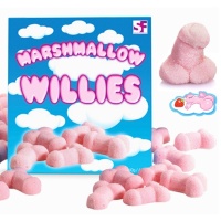 Gommose a forma di pene al gusto di fragola - Marshmallow Willies - 140 grammi